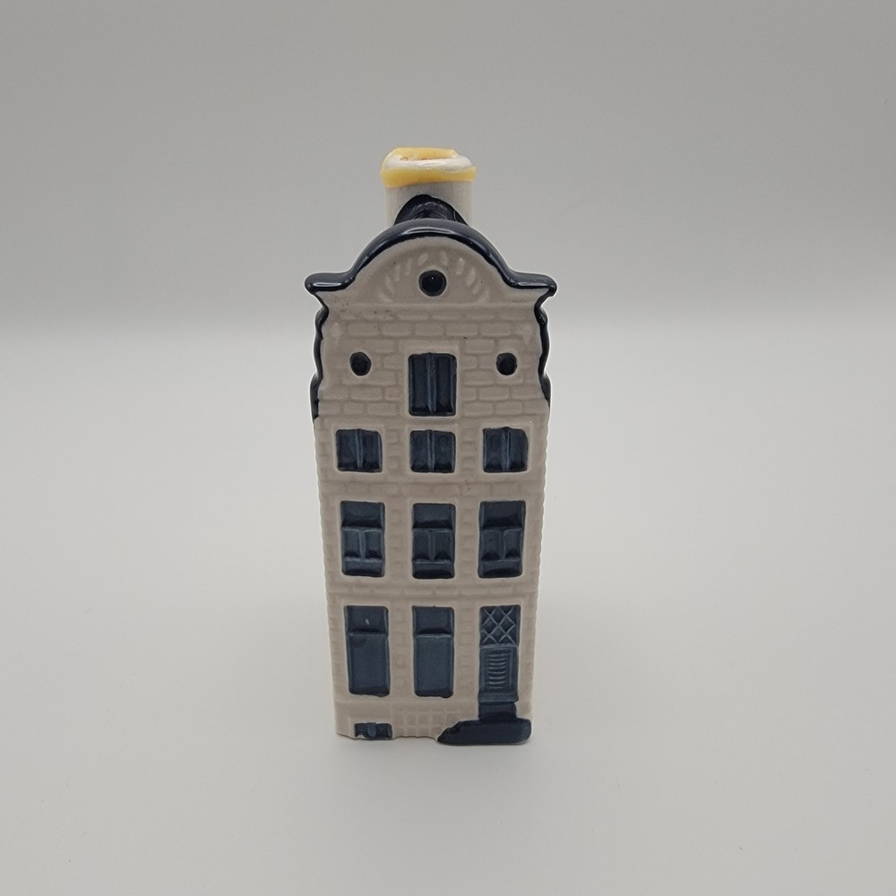 KLM Bols Delft Blue House 60 Bottle Amsterdam 2011 Ceramic Miniature Empty